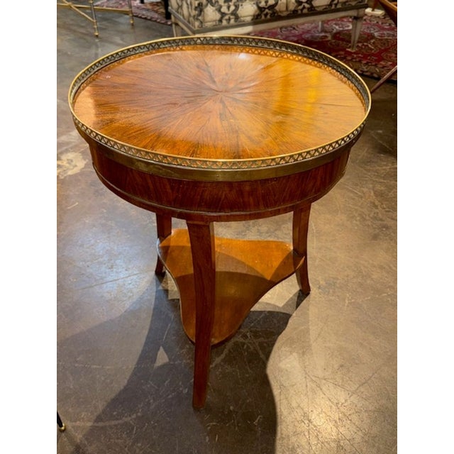 Transitional 19th Century French Transitional Walnut Side Table For Sale - Image 3 of 5