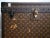 French Antique Louis Vuitton French Monogram Hat Box Steamer Trunk 24"l X 21"h X 19"d For Sale - Image 3 of 18