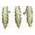 1950s Vintage Italian Roman Neoclassical Gold Tipped Acanthus Leaf Tole Tiebacks - Set of 3. For Sale