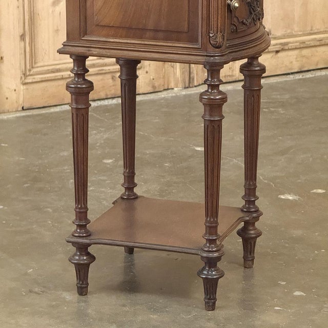 19th Century French Louis XVI Walnut Nightstand For Sale - Image 10 of 16