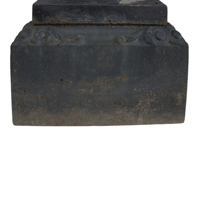 Black Classical Roman-Greco Cast Iron Garden Urn, Manner of Fiske, C1890 For Sale - Image 8 of 10