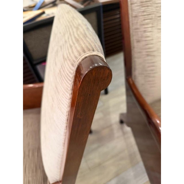 Art Deco 1950s Pair of Art Deco Style Lacquered Armchairs For Sale - Image 3 of 9