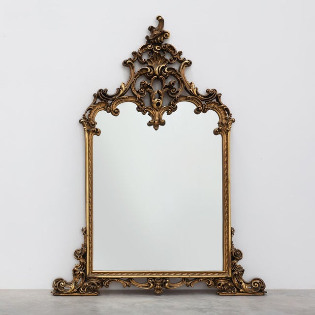 Large Rococo Style Giltwood Mirror from Deknudt, Belgium, 1950s For Sale - Image 14 of 14