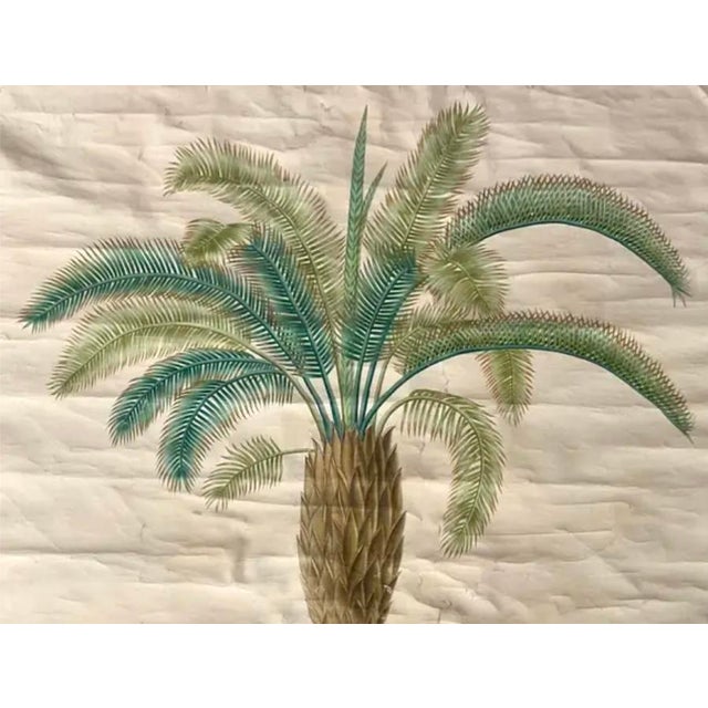 Exotic Palm Trees in Urns Paintings, Large Set of Two For Sale - Image 11 of 12