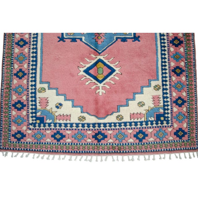 Vintage Turkish Rug Hand Knotted Wool Area Rug - 5'3" X 7'9" For Sale - Image 10 of 17