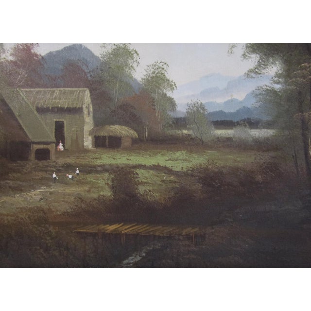 1980s Large Signed Cho Young K Korean Mountain Landscape Oil Painting For Sale In Austin - Image 6 of 10