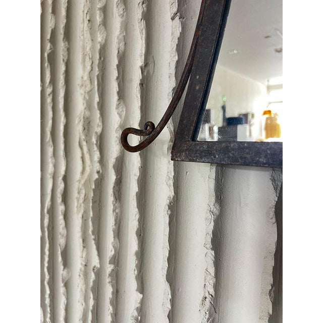 French Wrought Iron Mirror, 1950s For Sale - Image 3 of 11