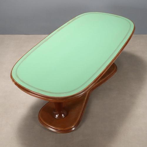 Green Vintage Table in Beech, 1950s For Sale - Image 8 of 11