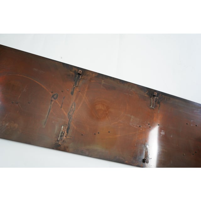 Large Mid-Century Copper Wall Panel with Flying Birds and Sun, 1950s For Sale - Image 9 of 10