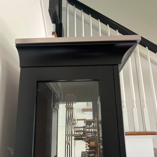 2000 - 2009 Contemporary Howard Miller "Urban" Series Grandfather Clock in Black/Espresso With Brushed Nickel Accents For Sale - Image 5 of 6