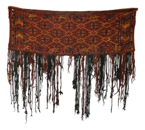 Vintage Hand-Knotted Turkmen Wall Hanging, 1930s