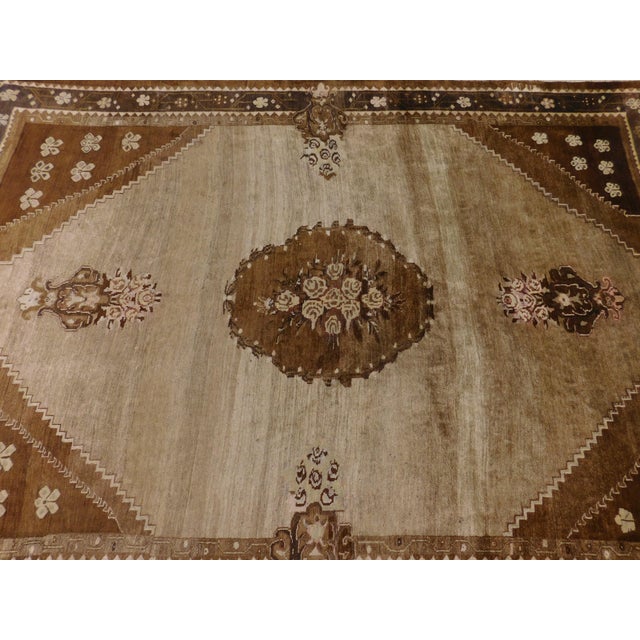 Hand Knotted Vintage Turkish Oushak Rug in Natural Tone, 7'6"x 10'6" For Sale In Los Angeles - Image 6 of 12