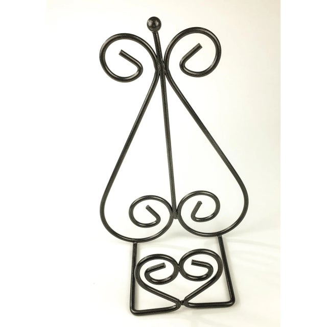 Shabby Chic Vintage Metal Freestanding or Wall Hanging Display Rack For Sale - Image 3 of 8