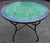 Moroccan 40" Handcrafted Turqoise and Blue Moroccan Mosaic Table For Sale - Image 3 of 7
