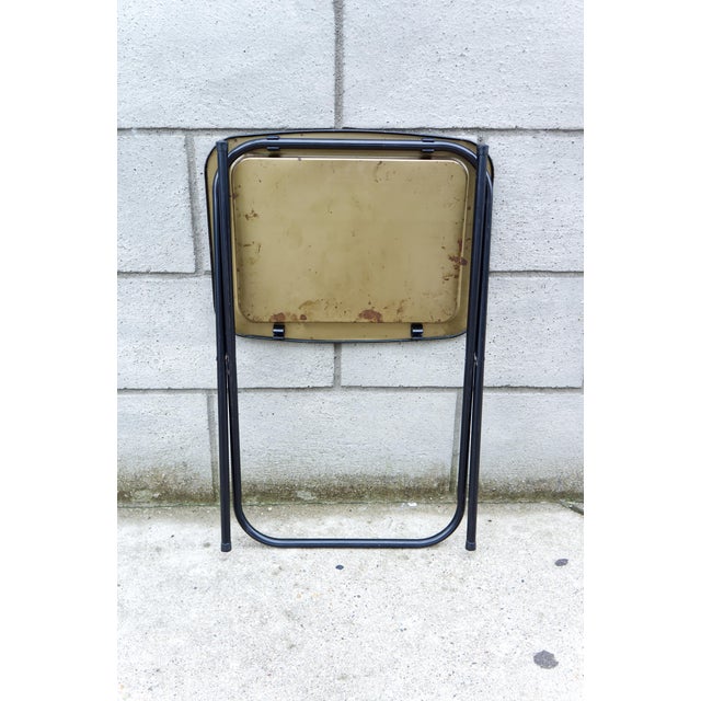 Hand Painted Floral Tv Folding Tray Tables Set of 4 For Sale - Image 4 of 7