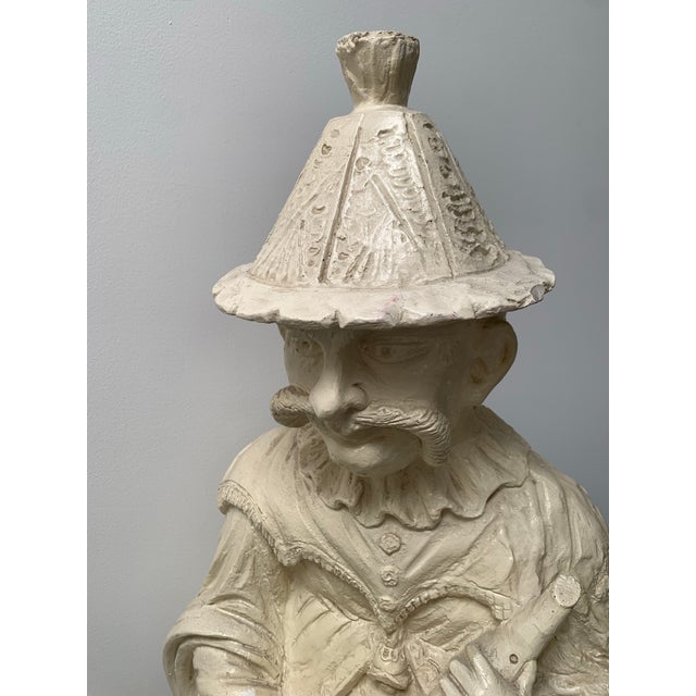 Vintage Chinoiserie Statue Musician on Pedestal For Sale In Phoenix - Image 6 of 11