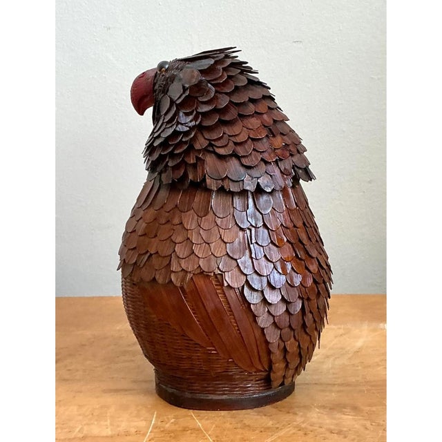 Vintage Shanghai Weave Parrot Basket For Sale - Image 10 of 12