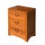 Contemporary Oriental Brown Stain 3 Drawers End Table Nightstand Cabinet For Sale - Image 3 of 7