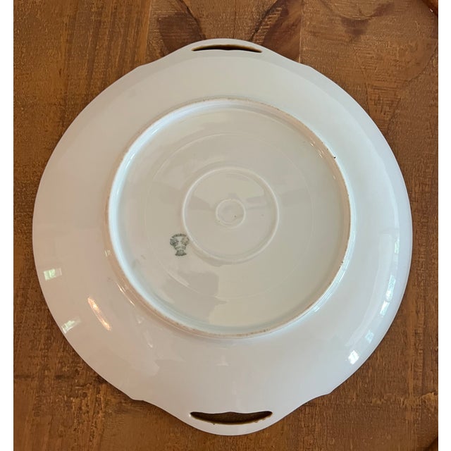 Antique Austrian Hand-Painted Columbine Serving Dish For Sale - Image 9 of 10