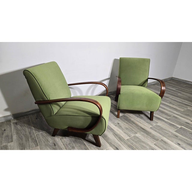 Set of Lounge Chairs by Jindrich Halabala, 1940s For Sale - Image 9 of 14