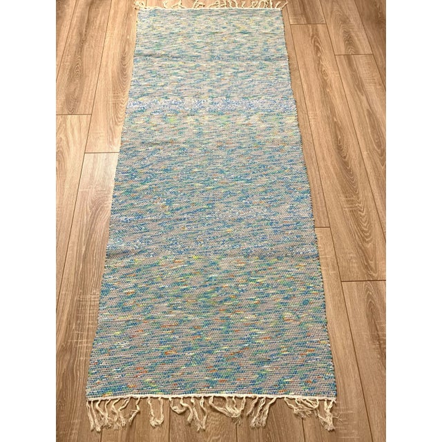 Textile Vintage Turkish Kilim Flatweave Runner For Sale - Image 7 of 11