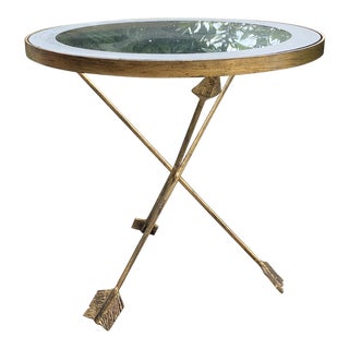 Golden Arrows Gueridon Side Table For Sale