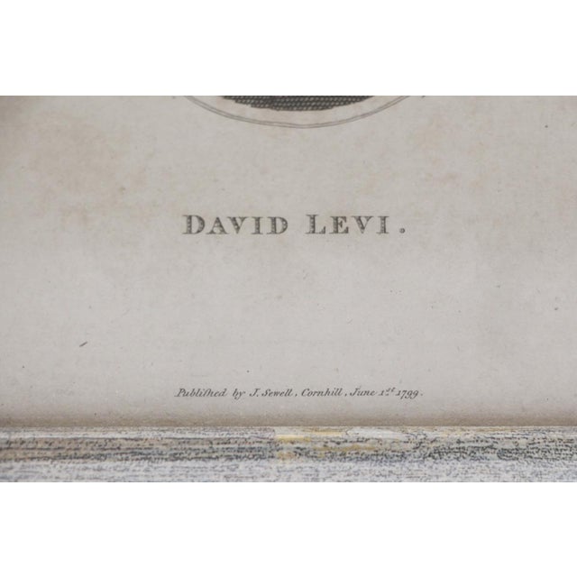 1790s European Magazine David Levi Framed Portrait For Sale - Image 6 of 12