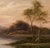 Circa 1850–1870, this atmospheric English landscape painting by Thomas Wood captures the quiet romance of the Victorian...