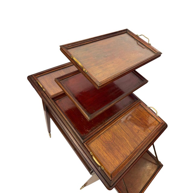 Regency Revival Metamorphic Mahogany Butler's Trolley, England, 1900s For Sale - Image 16 of 18