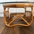 Vintage MCM Rattan Coffee Table 30" Round Glass Top Franco Albini Style Boho For Sale - Image 6 of 12