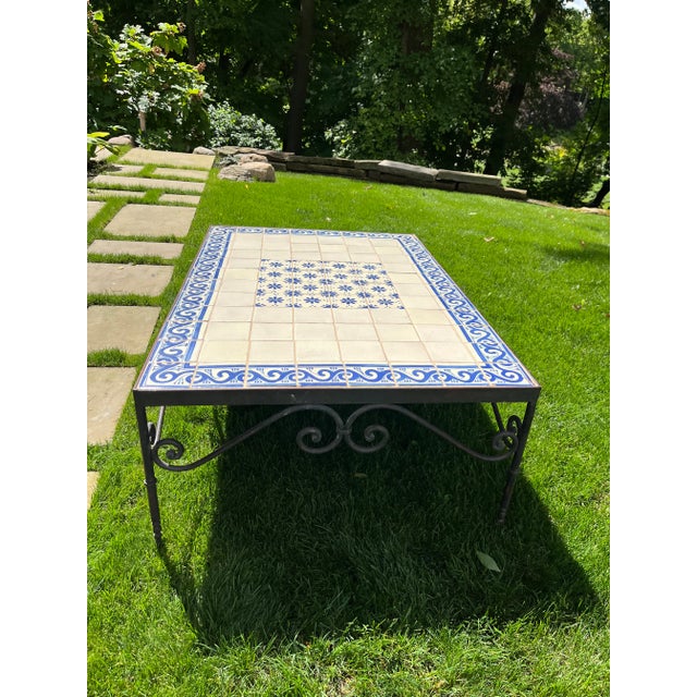 Mexican 1990s Mexican Mosaic Tile Table For Sale - Image 3 of 7