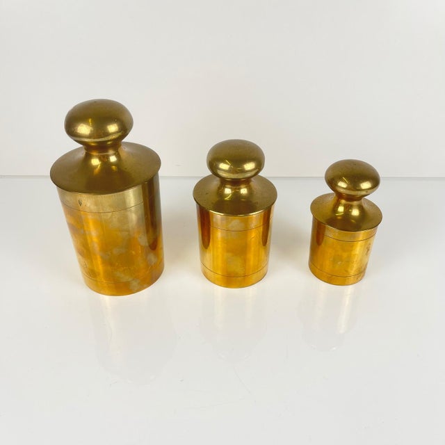 Vintage Gilt Brass Boxes, 1960s, Set of 3 For Sale - Image 6 of 14