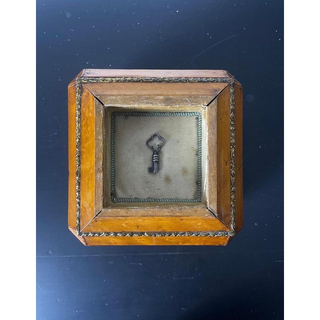 19th Century Restauration Wooden Box with Key, France, 1850s For Sale - Image 9 of 15