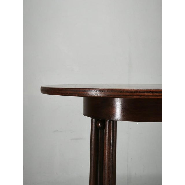 Brown Fledermaus Vienna Secession Bentwood Table, Austria, 1900 For Sale - Image 8 of 11