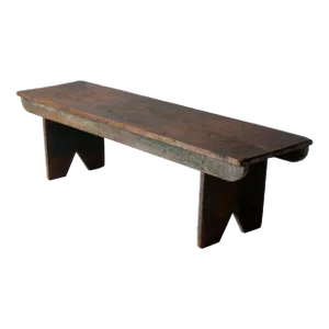 Antique Primitive Wood Bench