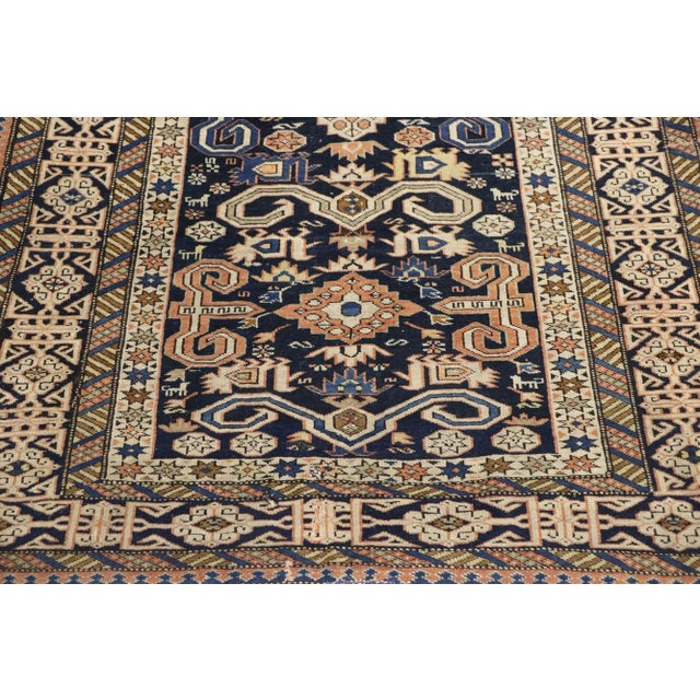 Antique Caucasian Shirvan Kuba Rug, 03'02 X 04'04 For Sale - Image 4 of 9