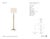 AERIN by Visual Comfort Signature Olivette 63" Forged Floor Lamp in Gilded Iron with Linen Shade Designer: AERIN Height:...