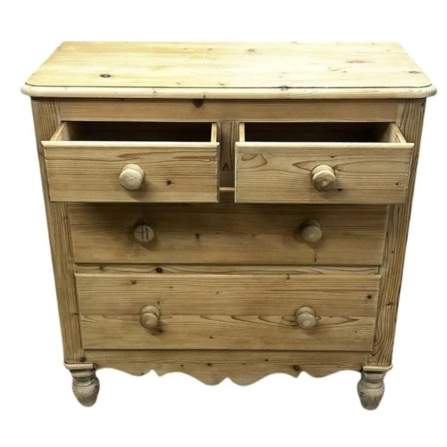 Vintage French Pine Chest of Drawers, 1980s For Sale - Image 3 of 7