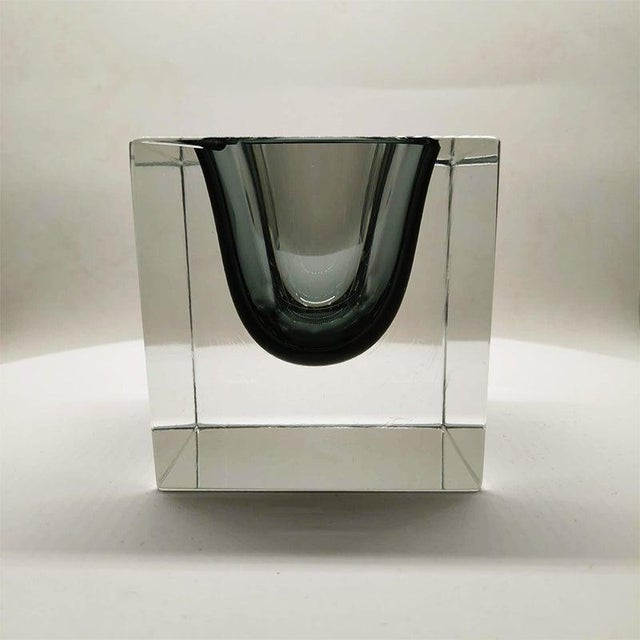Rare Cube Ashtray or Catch-All in Murano Glass by Flavio Poli for Seguso, 1960s For Sale - Image 11 of 18
