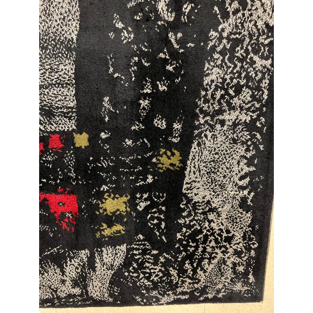 Textile Hand Woven Rug, Signed by Maurice Andre, 1950 French Piece, Limited Edition For Sale - Image 7 of 18