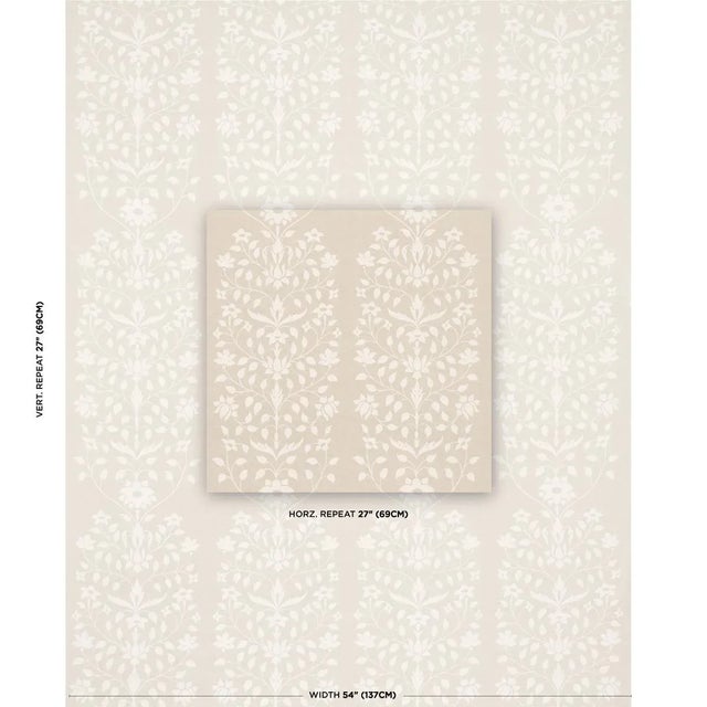 A wonderfully simple stylized floral with a large-scale stripe effect, Jaipur Mughal Flower fabric was created by Marie-...