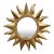 Vintage Aztec Gold Sunburst Wall Mirror For Sale