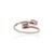 Contemporary 14k White Gold Ruby & Diamond Open Bypass Ring Size 6.5 For Sale - Image 9 of 16