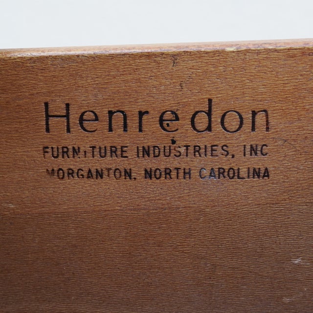Vintage Henredon French Louis XV Style Two Drawer Bombe Chest Nightstand or Side Table For Sale - Image 10 of 10