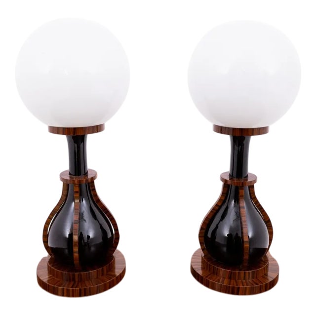 Art Deco Lamps, Poland, 1950s, Set of 2 For Sale