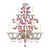 Pink and Transparent Venetian Murano Glass Chandelier by Simoeng for Simoeng For Sale - Image 6 of 7