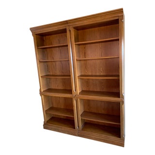 1970s Thomasville Solid Oak Bookshelves - a Pair For Sale