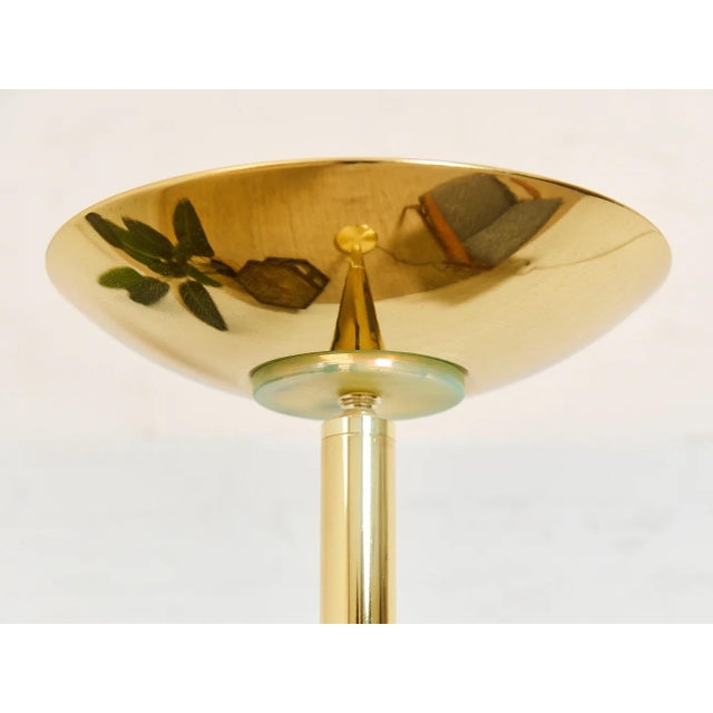 Mid-Century Modern Mid 20th Century Brass Torchiere Lamp For Sale - Image 3 of 7