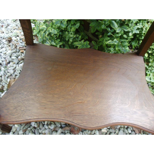 Brown Antique France Art Nouveau Dressing Table in Oak, 1890s For Sale - Image 8 of 15