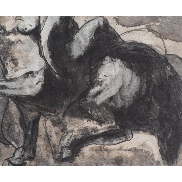 After Auguste Rodin, Nude, Centaur Abducting Two Women, Engraving For Sale - Image 6 of 7